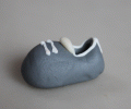 Szürke-fehér cipő - mini figura