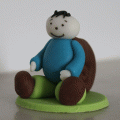 Csigafiú barna csigaházzal - nagy figura