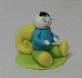 Csigafiú sárga csigaházzal - nagy figura